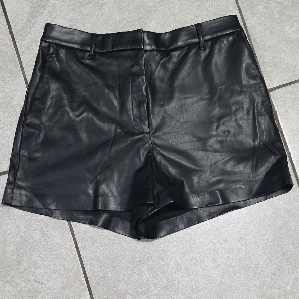 Express Black High Waist Shorts Sleek Faux Leather